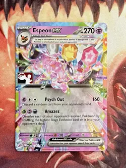 Play! Pokemon Prize Pack Series 7 Prismatic Evolutions 034/131 Espeon ex Card ✨ - Image 2