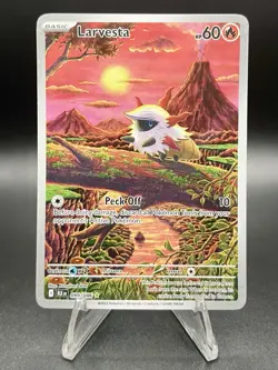 Pokemon TCG Larvesta 099/086 Full Art Illustration Rare Holo Black Bolt - Image 1