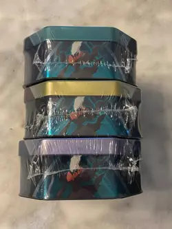 Lot Of 3 Pokemon Triple Whammy Collector Tins - Complete Tin Set - New Sealed - Image 3