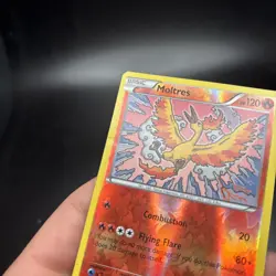 Moltres 9/124 Fates Collide Reverse Holo MP 2016 Pokemon TCG -c - Image 3