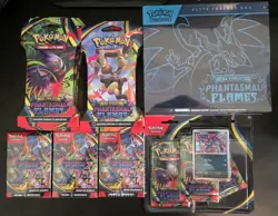 Pokemon Sealed Phantasmal Flames Lot ETB Bundles Packs - Image 1