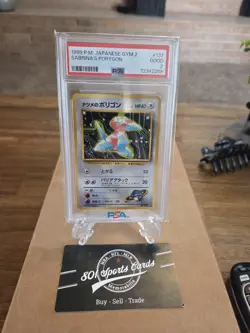 1999 Pokemon Japanese Gym 2 #137 Sabrina's Porygon PSA 2 Pocket Monsters Vintage - Image 1