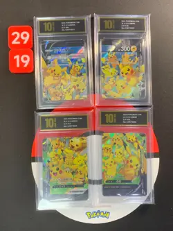 Pokemon TCG S-Chinese Pikachu V-UNION S-P 109-112 4pcs set Grade10 2919 - Image 1