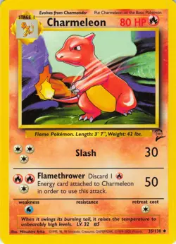 Charmeleon - 35/130 Base Set 2 - Pokemon TCG - 2000 - Image 1