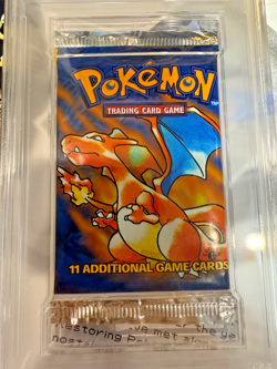 POP 3 - Pokemon Base Set 1st Edition Stamp Error Charizard Booster Pack WOTC TCG - Image 4
