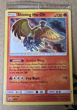 Pokemon Black Star Promo - Shining Ho-Oh SM70 Holo Foil Factory Sealed - Image 1