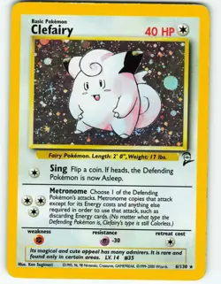 Clefairy - Holo - 6/130 Base Set 2 - Pokemon TCG - 2000 - Image 1