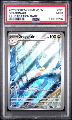 2023 POKEMON MEW EN-151 181 DRAGONAIR ILLUSTRATION RARE | PSA 9 - Image 1