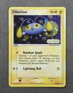Chinchou 50/92 Reverse Holo Stamped (2006) EX Legend Maker TCG Pokemon - Image 1