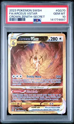 2023 POKEMON SWORD & SHIELD CROWN ZENITH SECRET FULL ART/ARCEUS VSTAR PSA 10 - Image 1