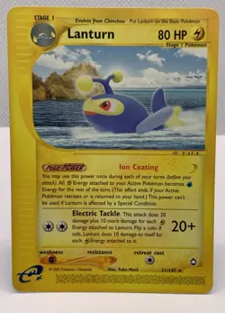 Lanturn 21/147 Regular Uncommon Aquapolis 2003 Pokemon English LP/NM - Image 1