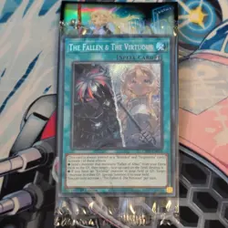 The Fallen & The Virtuous CH01-EN019 Secret Rare Sealed/Mint 1st Ed Yugioh + slv - Image 1
