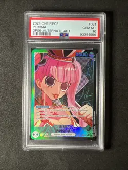 Perona Leader Alt Art OP06-021 One Piece Wings Of The Captain English - PSA 10 - Image 1