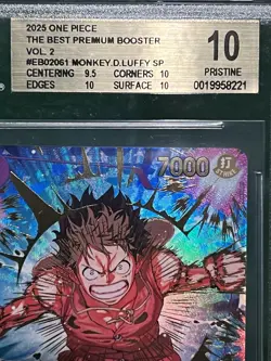 2025 ONE PIECE Monkey D. Luffy EB02-061 SP BGS 10 PRISTINE Premium Boost Vol. 2 - Image 3