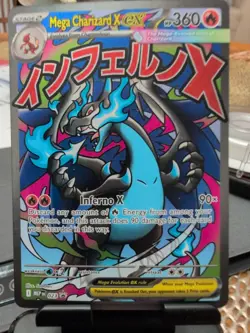 TCG Pokemon Mega Charizard X ex 023 Me: Mega Evolution Promo Holo NM - Image 1