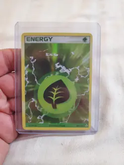 Pokemon Holon Phantoms #105/110 Grass Energy - Holo Rare LP - Image 1
