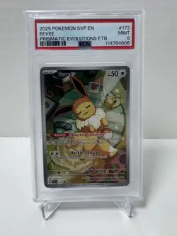 POKEMON SVP EN-SV BLACK STAR PROMO #173 EEVEE PSA 9 - Image 1