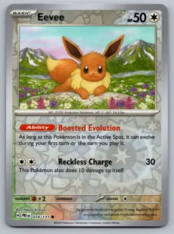 Eevee - 074/131 - Prismatic Evolutions - Pokemon TCG - Reverse Holo - Image 1