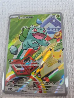 Pokemon Bulbasaur 037 First Partner Illustration Rare Promo Pokemon TCG Pre-Owne - Image 1