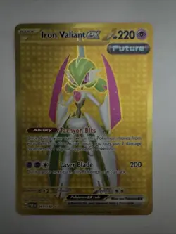 Pokemon TCG Iron Valiant EX Paradox Rift 261/182 Hyper Rare - Image 1