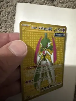 Pokemon TCG Iron Valiant EX Paradox Rift 261/182 Hyper Rare - Image 4