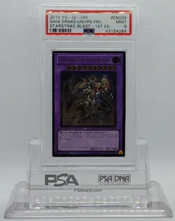 YUGIOH 1ST STBL-EN039 GAIA DRAKE UNIVERSAL FORCE ULTIMATE PSA 9 MINT #43164284 - Image 4