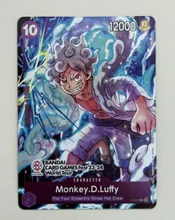 Monkey.D.Luffy P-041 Bandai Card Games Fest 23-24 One Piece Card English - Image 1