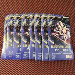 Lot Of 8 One Piece TCG The Azure Sea's Seven Sleeved Booster Packs OP-14 EB04 - Image 1