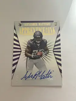 2019 Panini Passing the Torch -#AI-AM Alexander Mattison Rookie Auto /25 - Image 1