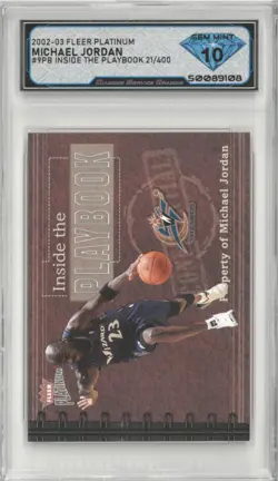 2002-03 Fleer Platinum MICHAEL JORDAN Inside the Playbook /400💎 DSG 10 Gem Mint - Image 1
