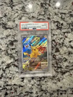 Pokemon Pikachu Holo 2022 CHI Sv-P Promotional Cards 001/SV-P PSA 10 Promo - Image 1