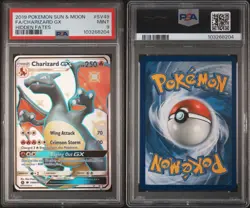 2019 Charizard GX Full Art Pokemon Hidden Fates #SV49 PSA 9 Mint + Card Guard - Image 3