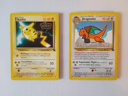 1999 Pokemon The WB Presents Promo Cards Pikachu & Dragonite + FREE Pikachu!!! - Image 1