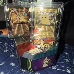 Pokemon Celebrations Gold Metal Charizard & Pikachu Cards 25th Anniversary Base - Image 3