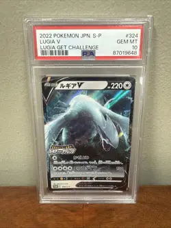 PSA 10 Lugia V 324/S-P PROMO Pokemon Card Japanese 2022 Lugia Get Challenge GM - Image 1