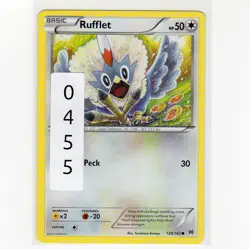 Pokemon TCG Rufflet 129/162 XY Breakthrough Regular Common Card 2015 EN-LP - Image 3