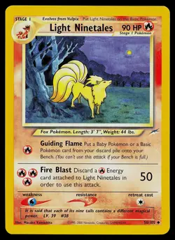 Pokemon Card - Light Ninetales Neo Destiny 50/105 Uncommon - Image 1