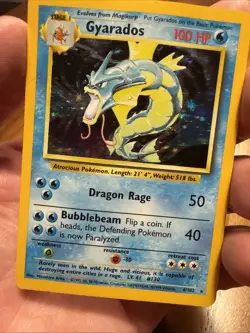 Pokemon TCG Base Set Gyarados Holo Card 6/102 Rare - Image 3