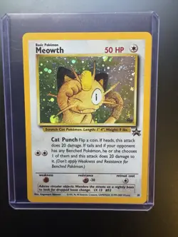 Pokemon TCG 2000 Meowth Black Star Promos Holo Card Wizards Black Star Promos 10 - Image 1