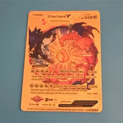 Charizard V Gold Custom Card – Fan Art – Pokemon Card – English - Image 1