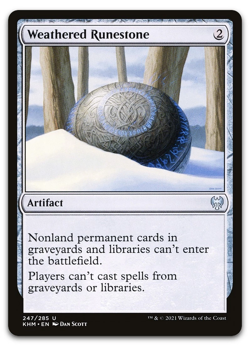 Weathered Runestone #247 Kaldheim KHM Magic MTG - Image 1