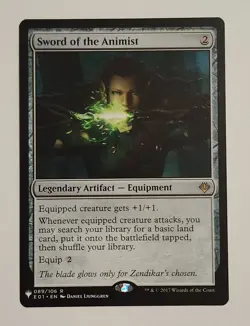 MTG Sword of the Animist - The List Reprints Regular - NM Magic The Gathering - Image 1