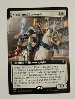 MTG Acclaimed Contender (Extended Art) - Throne of Eldraine Regular - NM Magic - Image 1
