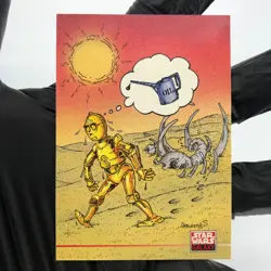 Star Wars Galaxy Card C-3PO 208 Sergio Aragones New Visions Topps 1994 [NM] - Image 2