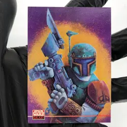 Star Wars Galaxy Card Boba Fett 269 Tom Taggart New Visions Topps 1994 [NM] - Image 2