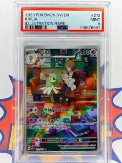 Kirlia Illustration Rare Pokemon TCG Scarlet & Violet Base Set PSA 9 Mint #212 - Image 1