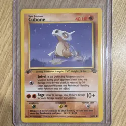 1999 Pokemon Cubone 40 HP Common Jungle 1st Edition Card 50/64 Vintage TCG - Image 1