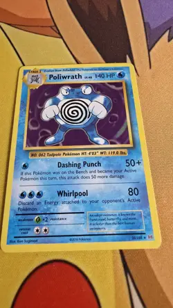 Poliwrath 25/108 - XY Evolutions - Reverse Holo Rare LP Pokemon Card, 2016 - Image 1