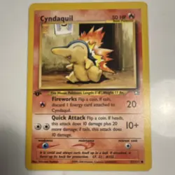 Pokemon TCG Cyndaquil Neo Genesis 1st Edition 57/111 50 HP Common Card - Image 1