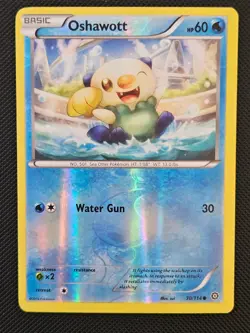 OSHAWOTT 30/114 C STEAM SIEGE POKEMON REVERSE HOLO NM/M 2016 - Image 1